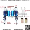 NHPJ one Pair 320mm Universal Motorcycle Rear Air Shock Absorbers for most 150cc~750cc Sport bikes / ATV Go Kart Quad Dirt Sport Bikes   blue&silver) - Image 2