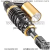 280mm Pair Rear Motorcycle Air Shock Absorbers Suspension Eye to Clevis Universal Compatible for Kawasaki Honda Yamaha Suzuki Black & Gold - Image 3