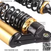 280mm Pair Rear Motorcycle Air Shock Absorbers Suspension Eye to Clevis Universal Compatible for Kawasaki Honda Yamaha Suzuki Black & Gold - Image 4