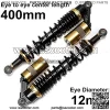 Spring Assemblies 280mm 320mm 340mm 360mm 380mm 400mm 440mm Motorcycle Air Shock Absorber Rear Suspension ATV Quad Scooter Dirt Bike Motor D30 Motorcycle Absorber (Color : M99 7 400mm)