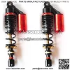 Motorcycle Pair 12 5/8 inches 320mm Fork Clevis Ends Adjustable Air Gas Shock Absorbers Replacement Universal Fit for Suzuki Kawasaki Scooter Atv Quad Dirt Sport Bike Go Kart Red Black