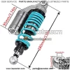 2PCS 11 Inch 280mm Universal Motorcycle Shock Absorbers Rear Suspension Compatible with Honda CB Yamaha Gokart(Blue). - Image 3