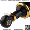 A Pair Adjustable 340mm Motorbike Air Shock Absorbers Universal Fit for Suzuki Yamaha Kawasaki ATV Go Kart Quad Dirt Sport Bikes (BlackGold, 340MM) - Image 3