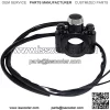 Aluminum 7/8" Motorcycle Handlebar Control Horn Start Switch Button Momentary Action with Two Bullet Connectors Black Button - Image 3