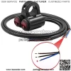 Double Control 7/8" Motorcycle Handlebar Switch Button Headlight Hazard Brake Fog Light ON Off Switches with Red Indicator Light - Image 3