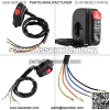 Handlebar Switch 22mm 7/8inch Weatherproof Motorcycle Handlebar Mount Switch Assembly for Motorbikes ATVs Scooters Universal Plastic Metal - Image 2