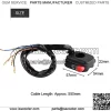 Handlebar Switch 22mm 7/8inch Weatherproof Motorcycle Handlebar Mount Switch Assembly for Motorbikes ATVs Scooters Universal Plastic Metal - Image 3