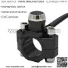 Aluminum 7/8" Motorcycle Handlebar Control Horn Start Switch Button Momentary Action with Two Bullet Connectors Black - Image 2