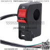 12v 7/8  Motorcycle Handlebar On Off Push Button Switch,with 12V5A USB Car Charger Headlight Control Switch