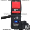 12v 7/8  Motorcycle Handlebar On Off Push Button Switch,with 12V5A USB Car Charger Headlight Control Switch - Image 4