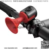 Electric Bike Horn 120DB Electronic Bicycle Bell with Easy Install 300mAh Button Battery Operated, IPX4 Waterproof, Fixed Anti-Slip Pad for for Adults or Kids Bikes - Road, Mountain,Scooter or Beach C