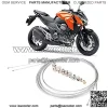 Universal Motorcycle Emergency Throttle Cable Repair Kit, Fydun Clutch Throttle Brake Cable with Nipples Travel Emergency Repair Kit - Image 2