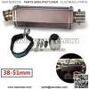Slip On Exhaust Pipe - Universal 1.5-2" Inlet Hexagon Motorcycle Exhaust for Scooter Motorcycle ATV Dirt Street Bike