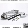 Universal Stainless Steel 1.5-2" (38-51mm) Inlet Motorcycles Exhaust Pipe with Removable DB Killer for Dirt Bike Street Bike Scooter ATV Racing