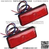 2PCS Universal Rectangle Winker Tail Rear Stop Brake Warning LED Truck Light with Reflectors for Motorcycle ATV UTE Trailer RV (Red)