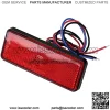 2PCS Universal Rectangle Winker Tail Rear Stop Brake Warning LED Truck Light with Reflectors for Motorcycle ATV UTE Trailer RV (Red) - Image 2