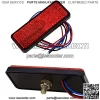 2PCS Universal Rectangle Winker Tail Rear Stop Brake Warning LED Truck Light with Reflectors for Motorcycle ATV UTE Trailer RV (Red) - Image 4