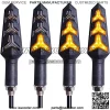 4PCS Motorcycle Indicators Flowing Turn Signal Lights Motorbike Turning Indicators 12V 12 LEDs Bulbs for Motorcycle Motorbike Scooter Quad Cruiser Off Road Y Shape