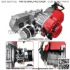 49cc 2 Stroke Racing Engine Motor Cylinder for Air Cooled Pocket Bike Mini Dirt Bike ATV Scooter T8F 14 teeth Gear Box Recoil Pull Start Racing Air Filter & Handle Bar & Throttle Cable