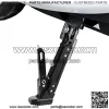Motorcycle Kickstand Adjustable Kick Stand Universal Scooter Side Stand Tripod Holder CNC Aluminum Black
