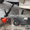 Motorcycle Kickstand Adjustable Kick Stand Universal Scooter Side Stand Tripod Holder CNC Aluminum Black - Image 2