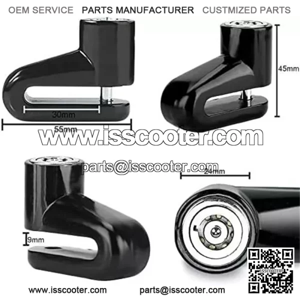 Anti heft isk isc rake otor afety ock or cooter ike icycle otorcycle - Image 4