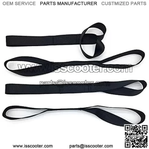 Heavy Duty 1,200lb. Workload Soft Loop Tie Down Straps for Towing or Trailering ATV, UTV, Motorcycle, Lawn Garden Equipment (Set of 4) (18", Black),8% coupon applied at checkout,with coupon