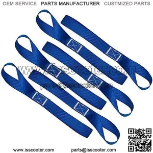 Soft Loop Tie Down Straps - 1,500 Load Capacity & 4,500 Lbs Breaking Strength - 6 Pack - Loops for Securing ATV, UTV, Motorcycles, Scooters, Dirt Bikes, Lawn & Garden Equipment - by AUGO