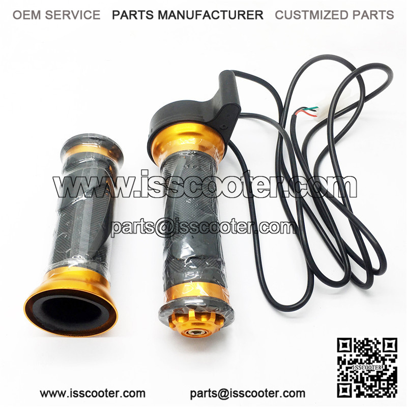 Twist Throttle Grip Set Gold 3 Wire Electric Scooter