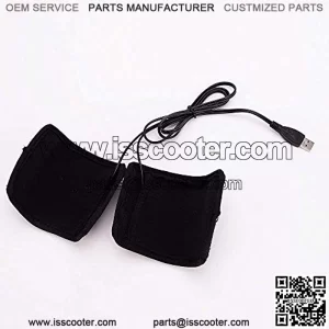Winter Motorcycle ATV Scooter USB Heated Grips Handlebar 7/8"-11/5"(22-30mm) Warmer Sleeves with Switch to Control Temperature