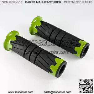 KiWAV Handlebar Hand Grips Black Green compatible for Custom Motorbike Motorcycle Scooter ATV Dirt Bike 7/8 and 1 Inch