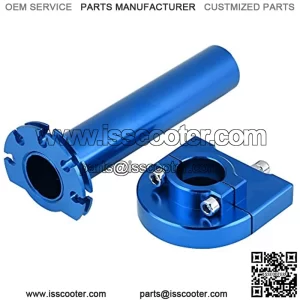 Motorcycle Throttle Gorgeri 7/8" 22mm Aluminum Alloy Handlebar Universal Twist Throttle Grips Blue Twist Throttle Kit Accelerator for Motorcycle Scooter Dirt Bike Dual Cable Throttle