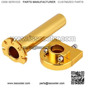 Throttle Twist Grips, Universal 7/8" 22mm Handlebar Throttle Twist Grips Accelerator for Motorcycle Scooter Dirt Bike(Gold)