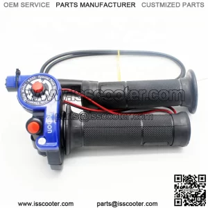 Pitbike Quick Action Twist Throttle Grip Kill Start Switch Blue
