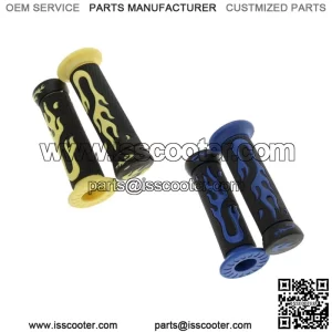 Universal 7/8 " Motocicleta Scooter Handlebar Hand Grips Goma Amarillo+Universal 7/8 " Motocicleta Los manillares motocicleta