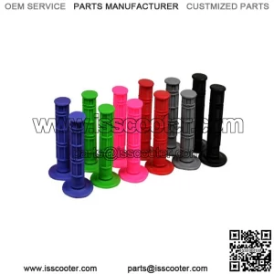 Rubber Waffle Style Handlebar Grip Set for Scooters, ATVs, & Dirt Bikes