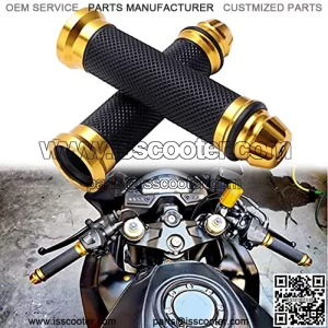 Universal Pair Of 7/8" 22mm Rubber Handlebar Hand Grip Bar End For Motorcycle Bike Cafe Racer