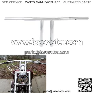 10" Rise T-Bar 1-1/4" Fat Handlebar Fit For Harley Dyna Low Rider Softail FLSTC (For: Harley-Davidson)