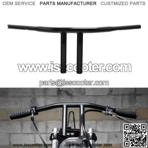 10" Rise T-Bar 1-1/4" Fat Handlebar Fit For Harley Heritage Softail Fatboy FLSTF (For: Harley-Davidson)