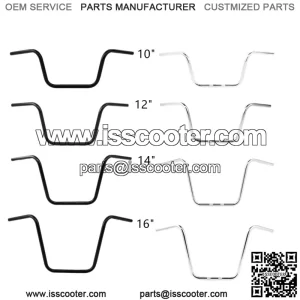 10"/12"/14"/16" Ape Hanger Handlebars Fit For Harley FLST FXST Sportster XL883 (For: Harley-Davidson)