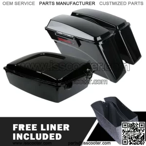 10.7" Chopped Pack Trunk & Saddlebag Fit For Harley Tour Pak Road Glide 97-13 12 (For: Harley-Davidson)