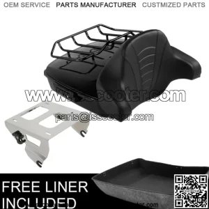 10.7" Chopped Pack Trunk Pad Solo Mount Fit For Harley Tour Pak Touring 14-23 22 (For: Harley-Davidson)