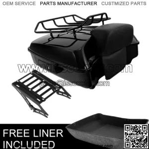 10.7" Chopped Pack Trunk Pad Two Up Mount Fit For Harley Tour Pak Touring 14-23 (For: Harley-Davidson)