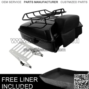 10.7" Chopped Trunk Backrest Two Up Rack Fit For Harley Tour Pak Touring 14-23 (For: Harley-Davidson)