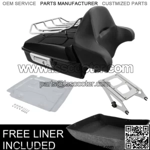 10.7" Chopped Trunk Pad w/ Mount Plate Fit For Harley Tour Pak Touring 2014-2023 (For: Harley-Davidson)