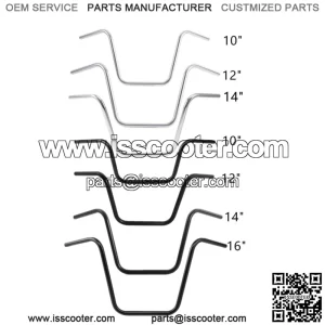 10/12/14/16" Rise 1" Ape Hanger Handlebar Fit For Harley Sportster XL1200 Custom (For: Harley-Davidson)