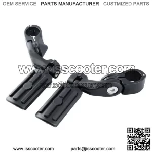 1-1/4" Matt Black Short Angled Highway Engine Guard Footpeg Mount Fit For Harley (For: Harley-Davidson)