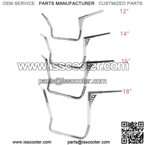 12" 14" 16" 18" Rise 1.25" Handlebar Chrome Fit For Harley FLHT FLHTC 1982-Up (For: Harley-Davidson)