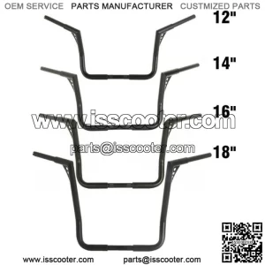 12"/14"/16"/18" Rise 1 1/4" Handlebar For Harley Touring Dresser Bagger 82-18 (For: Harley-Davidson)