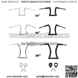 14" 16" 20" Rise 2" Hanger Handlebar Risers Fit For Harley Road King Sportster (For: Harley-Davidson)